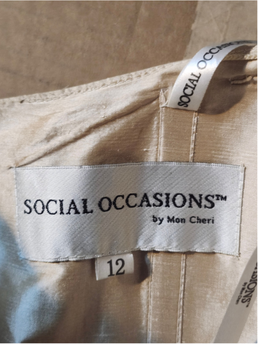 Social Occasions by Mon Cheri 2pc Strapless Dress & Jacket Size 12 - Picture 5 of 5